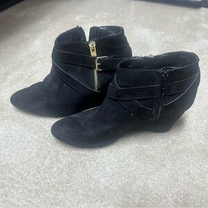 Womens wedge booties, size 8